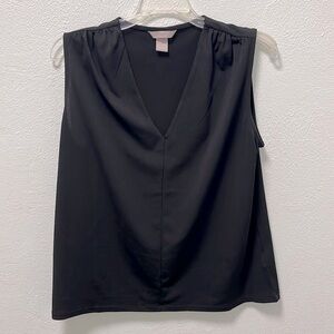H&M Chiffon Black Sleeveless Blouse